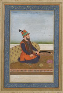 Nadir Shah de Irán, folio de álbum separado, c.1900 de Mughal School